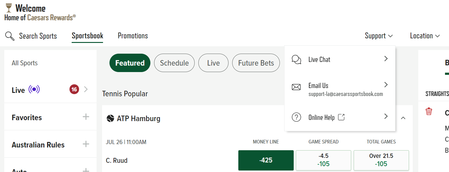 caesars sportsbook promo code