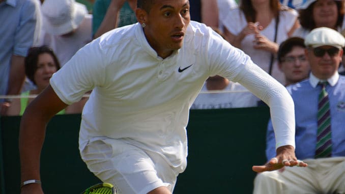 Was Nick Kyrgios pepped up by the chair umpire?