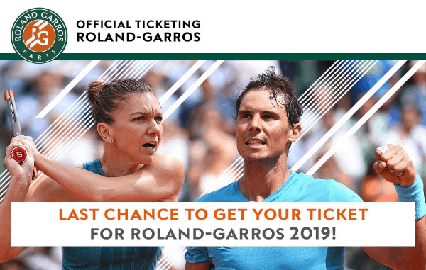 Buy your French Open 2019 tickets here